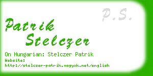 patrik stelczer business card